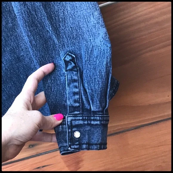 DG2 Diane Gilman Vintage Rhinestone Jean Jacket S - Picture 4 of 8